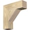 Ekena Millwork Traditional Block Rough Sawn Bracket, Douglas Fir, 4"W x 14"D x 14"H BKT04X14X14TRA05RDF - alternate 1